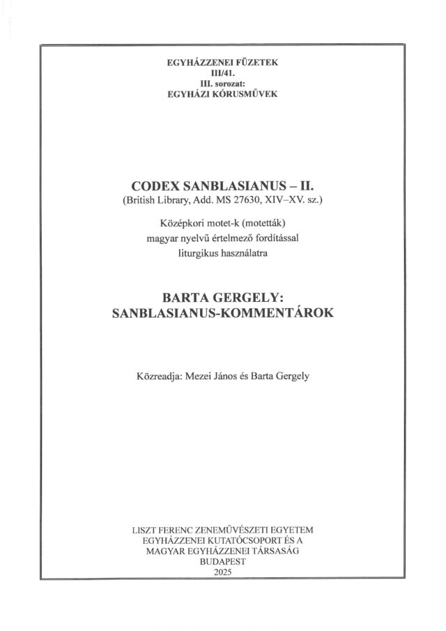 Codex Sanblasianus II.